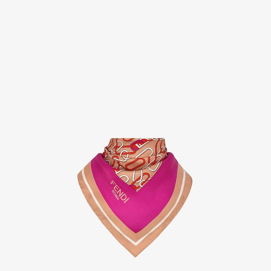 Beige silk foulard - 2