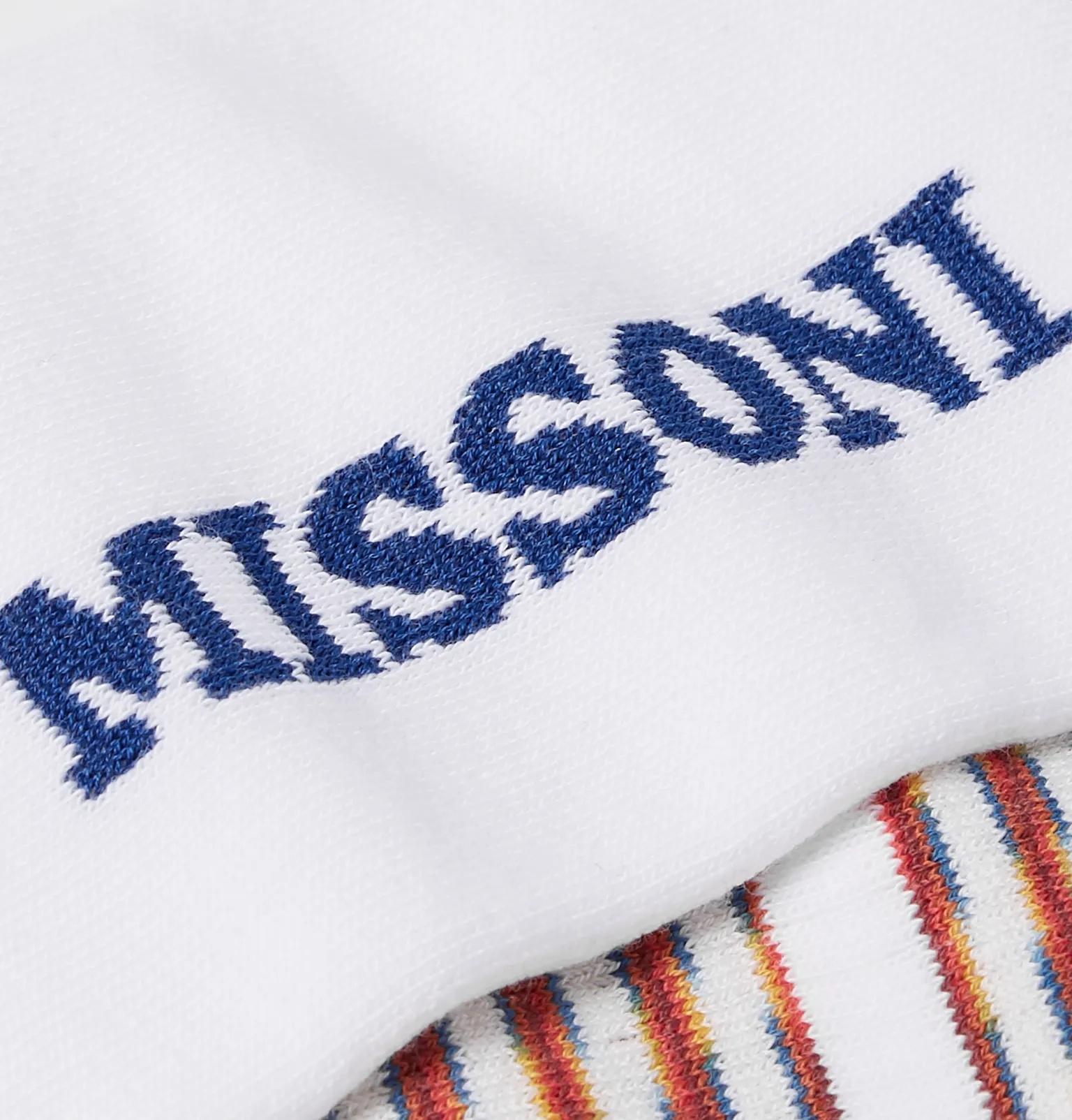 Striped Logo-Jacquard Loopback Stretch Cotton-Blend Socks - 4