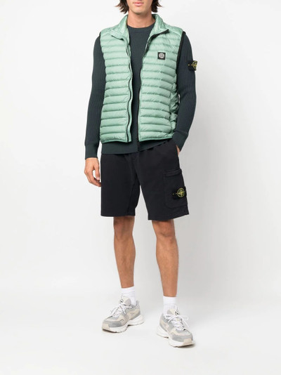 Stone Island Compass logo-patch padded gilet outlook