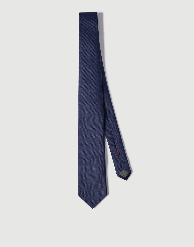 Textured silk twill tie 1