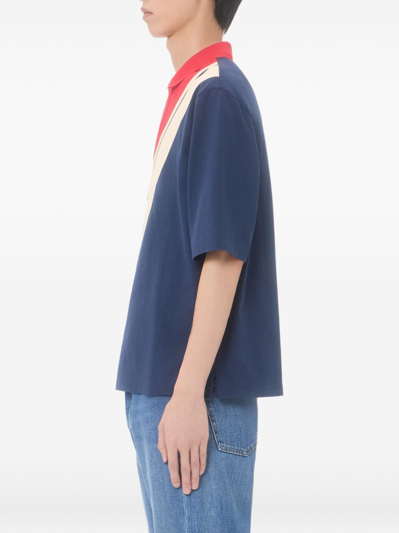 cotton polo shirt with inlaid-V 4