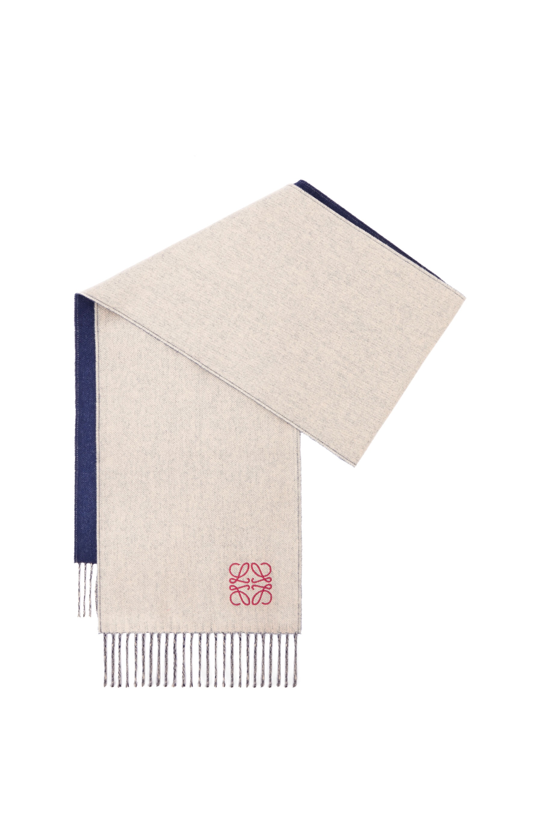 Bicolour scarf in wool and cashmere - 3