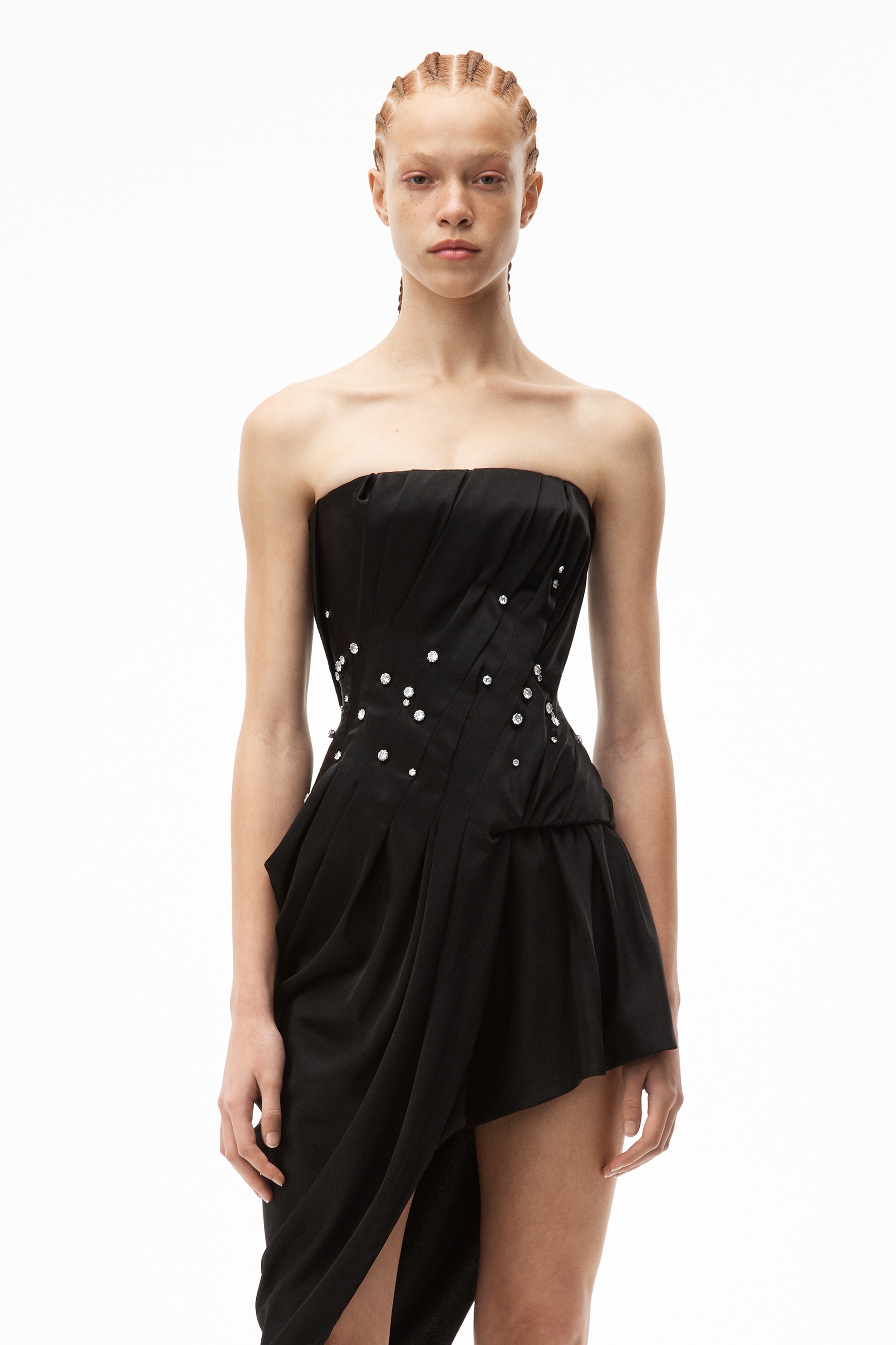 DRAPED BUSTIER DRESS - 7