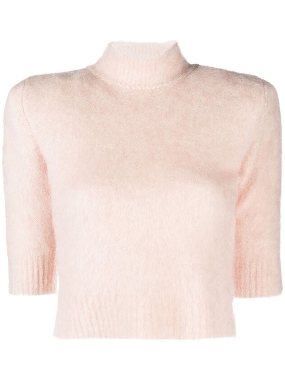 high neck cropped jumper - 1