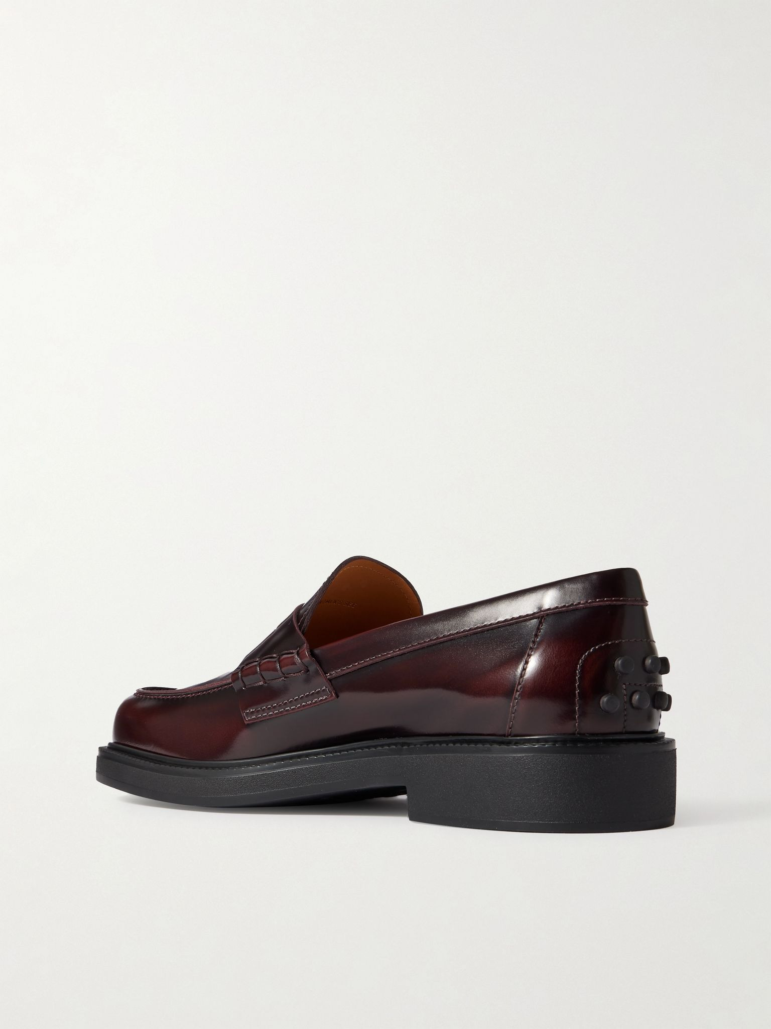 Glossed-leather loafers Dark brown - 3
