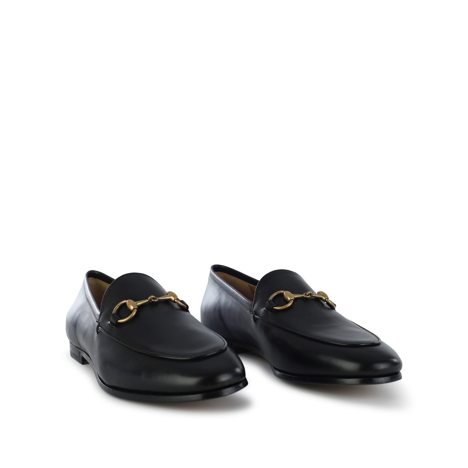 BLACK LEATHER JORDAAN LOAFERS - 2