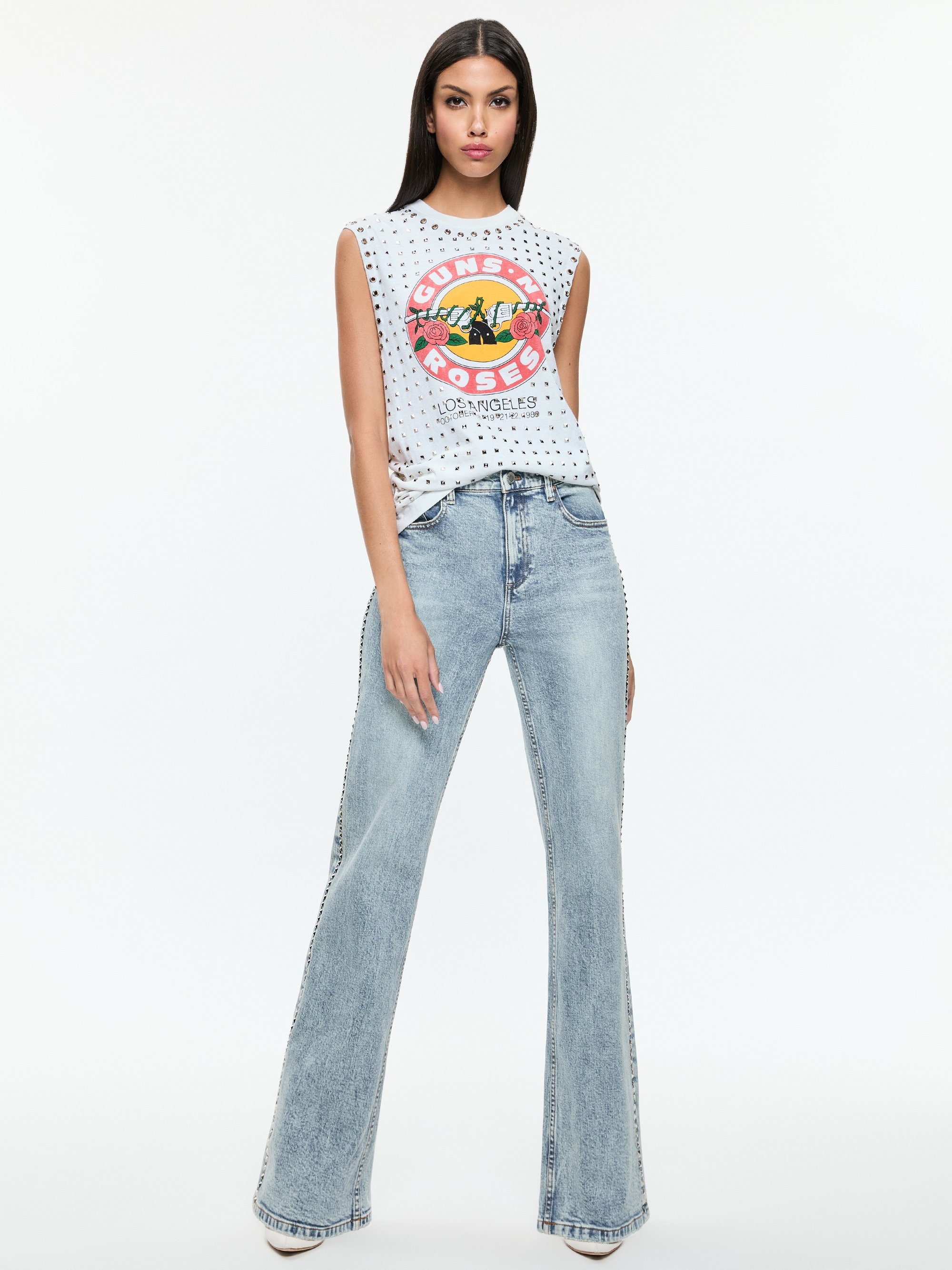 BODIE HIGH RISE BOOTCUT STUDDED JEAN - 3