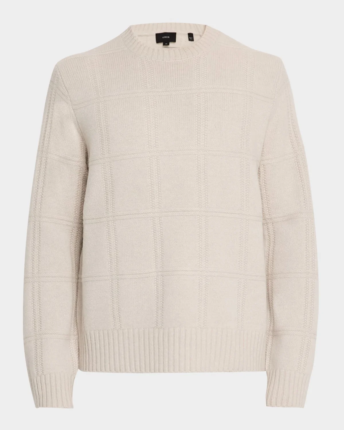 Men's Seed Stitch Windowpane Sweater - 1