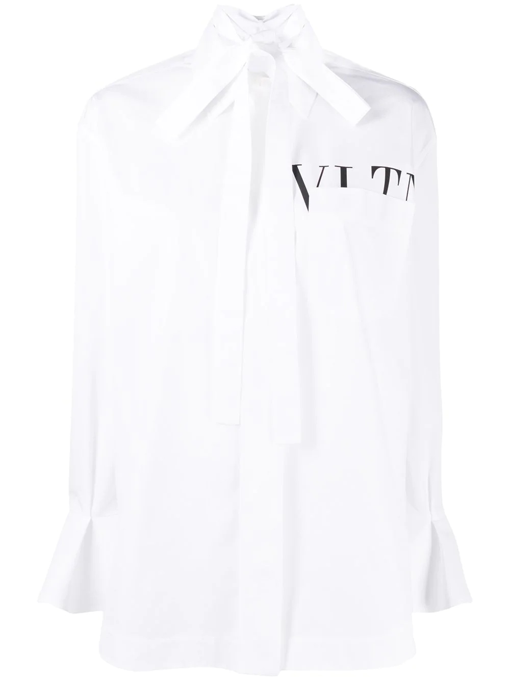 VLTN print poplin shirt - 1