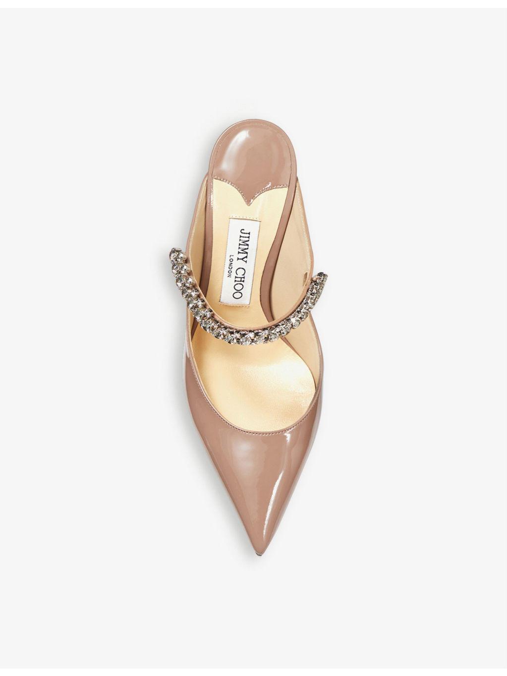 Bing 100 crystal-embellished patent-leather heeled mules - 3