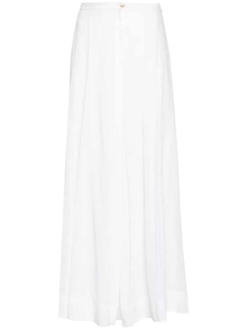 wide-leg cotton-blend trousers - 1