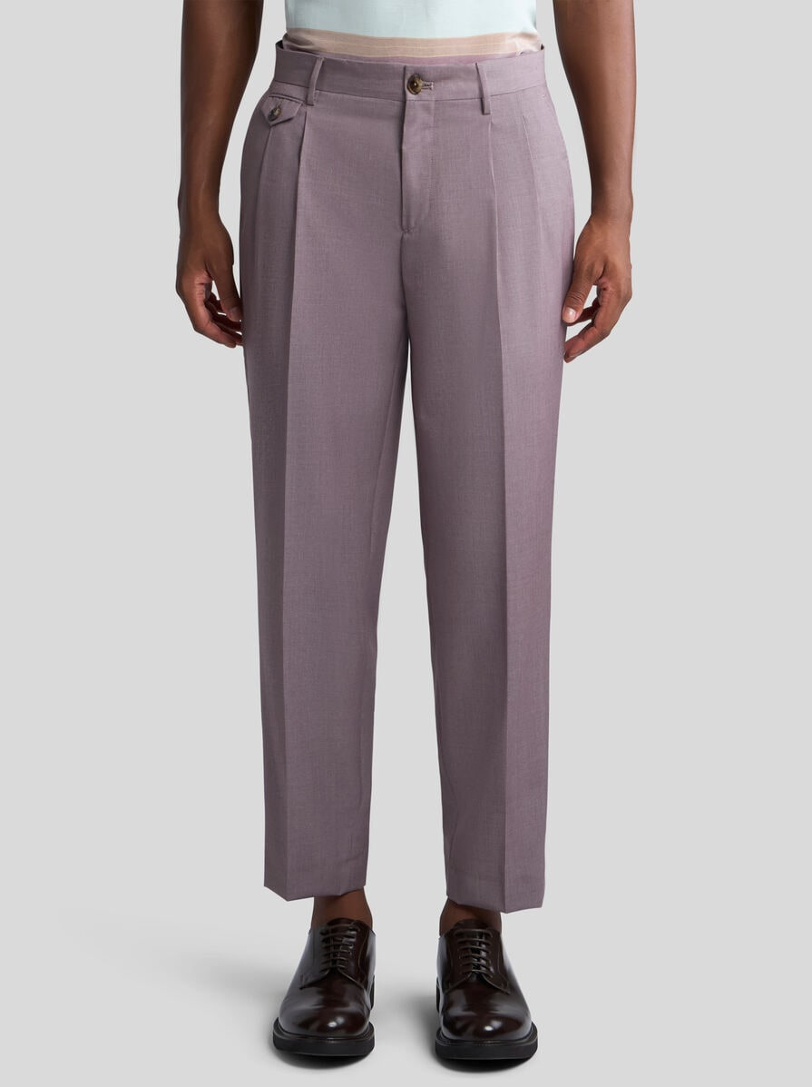 CARROT-LEG WOOL TROUSERS - 2