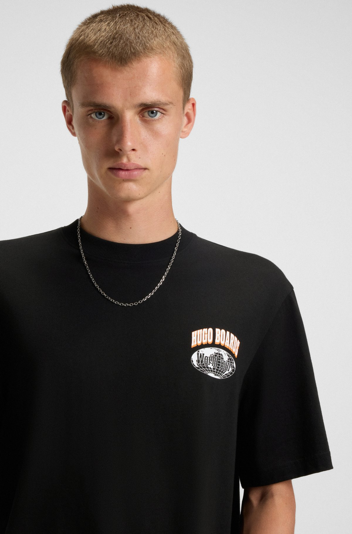 COTTON JERSEY T-SHIRT WITH MIXED-PRINT LOGO - 3