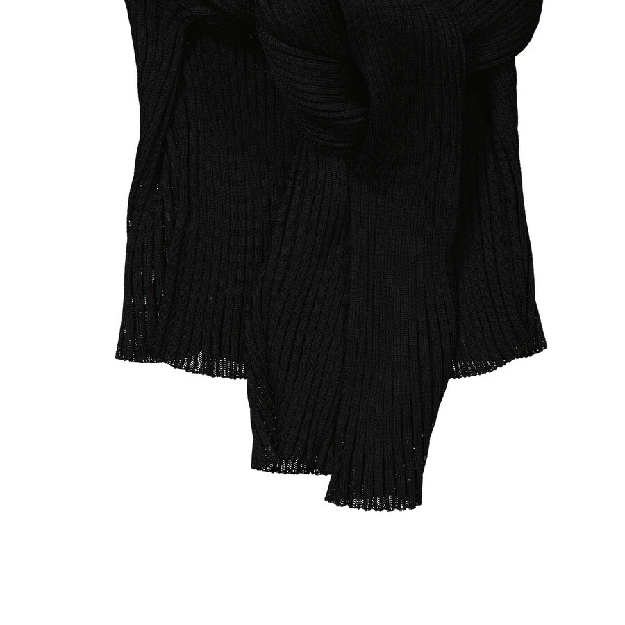 Atlein Ladies Black Front Knot Top - 2