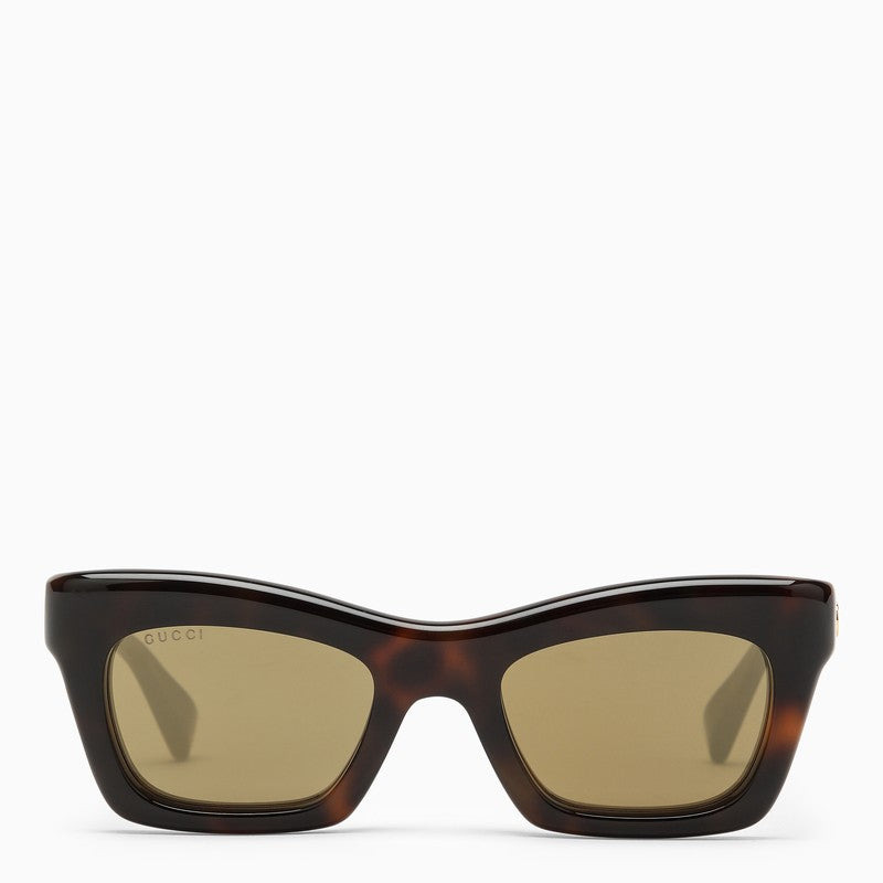 Gucci Tortoiseshell Rectangular Acetate Sunglasses Women - 1
