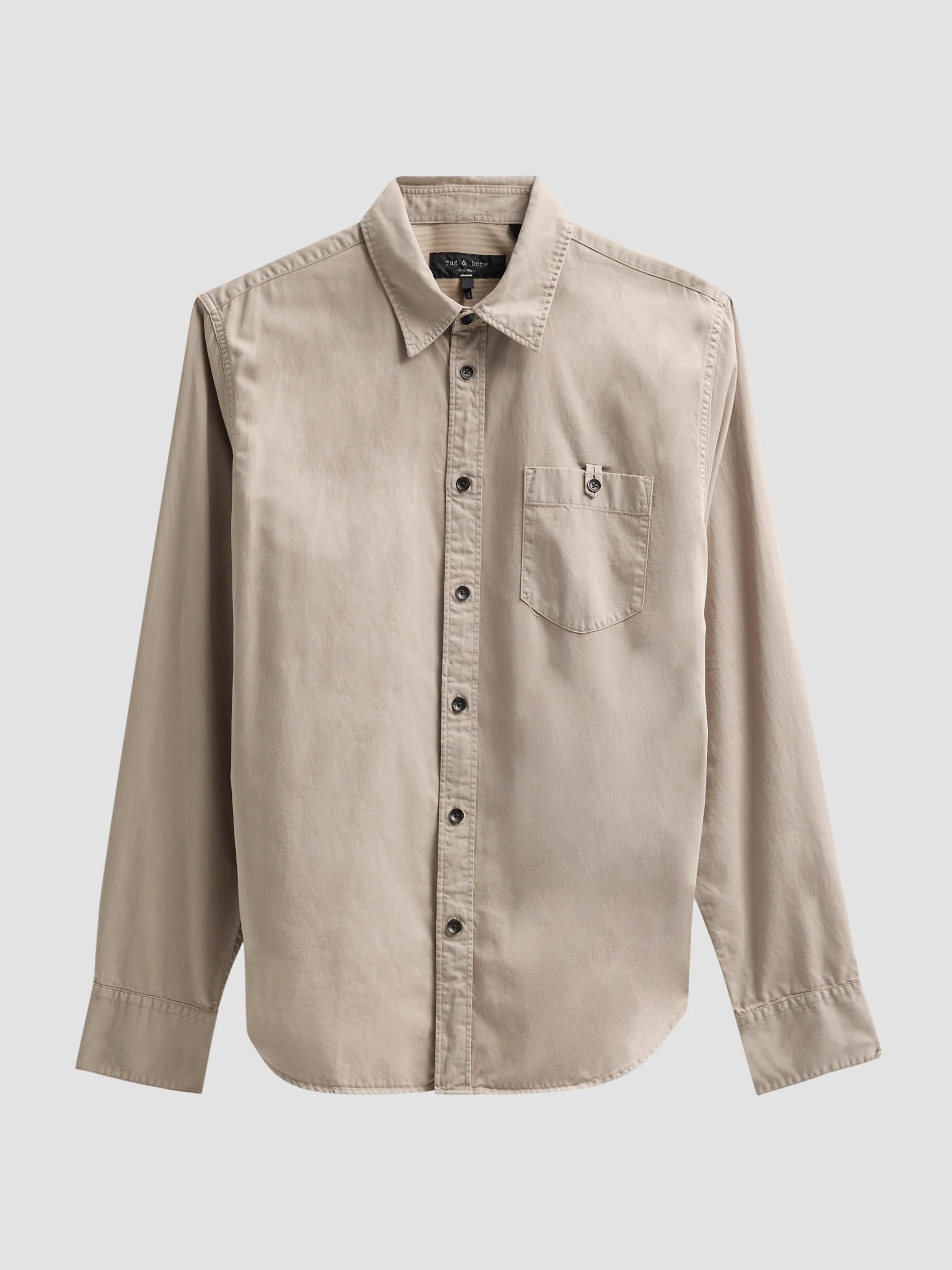 Men's Tomlin Stretch-Cotton Long-Sleeve Shirt - Granite - 1