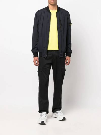 Stone Island Compass patch zipped bomber jacket outlook