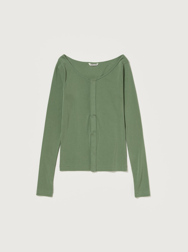 ORGANIC COTTON FINE RIB CARDIGAN 1