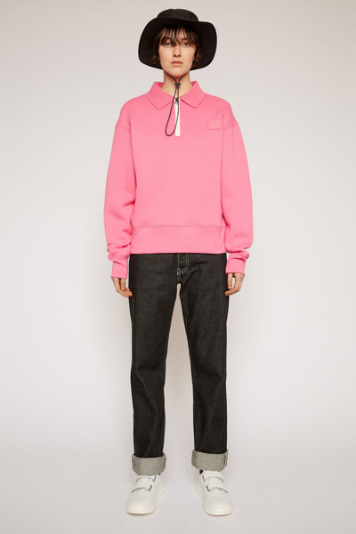 Acne Studios Oversized point collar sweatshirt bubblegum pink outlook