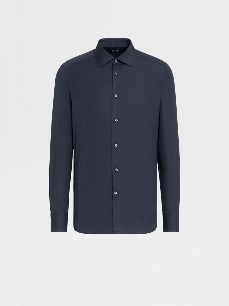 NAVY BLUE TROFEO™ COMFORT COTTON SHIRT - 1