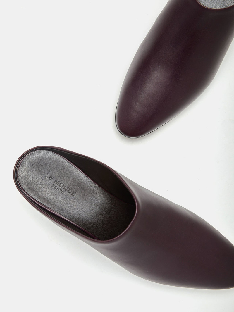 Allegra Mule / Plum Leather 4