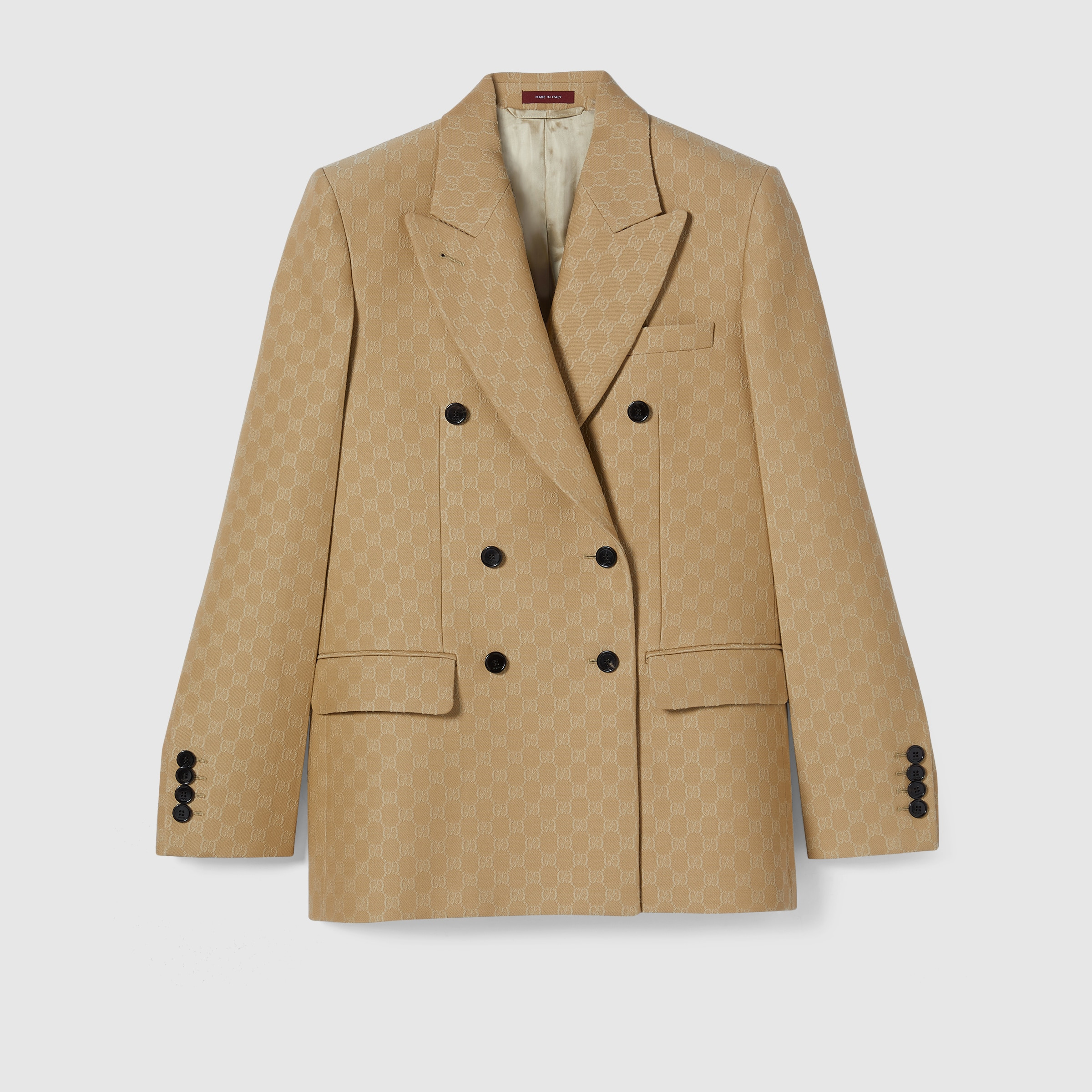 GG silk wool crêpe jacquard jacket - 1