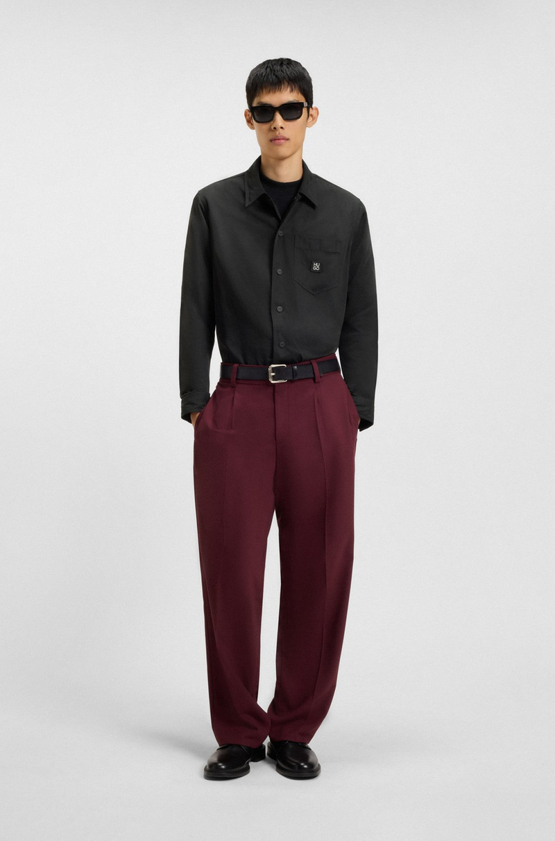 HUGO OVERSIZE-FIT SHIRT WITH STACKED-LOGO BADGE outlook