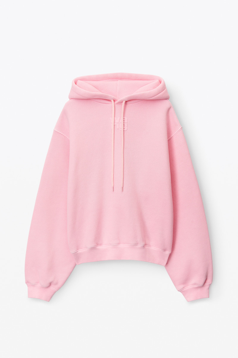 puff logo hoodie in terry 1