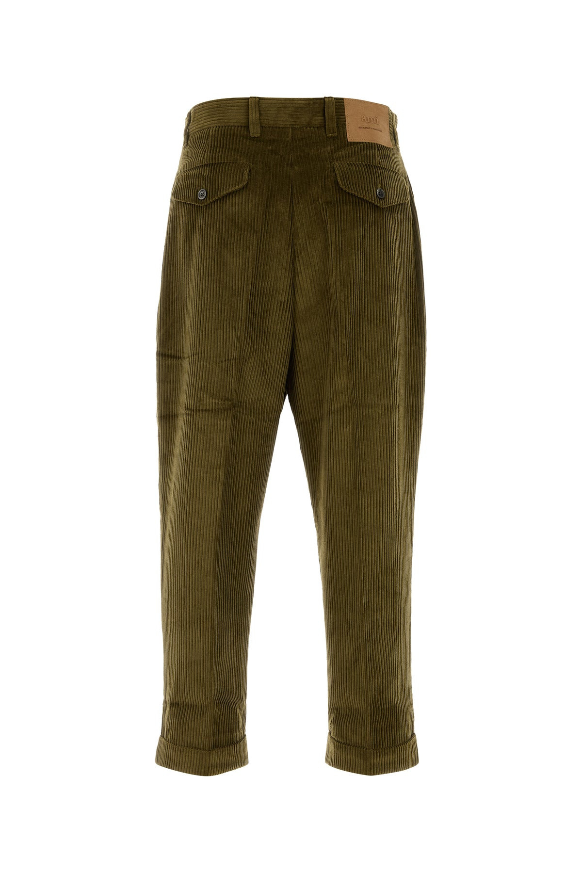 Olive green corduroy pant - 2