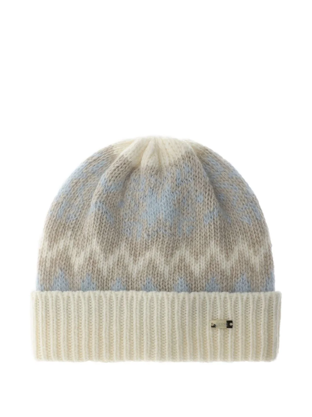 jacquard-knit beanie hat - 1