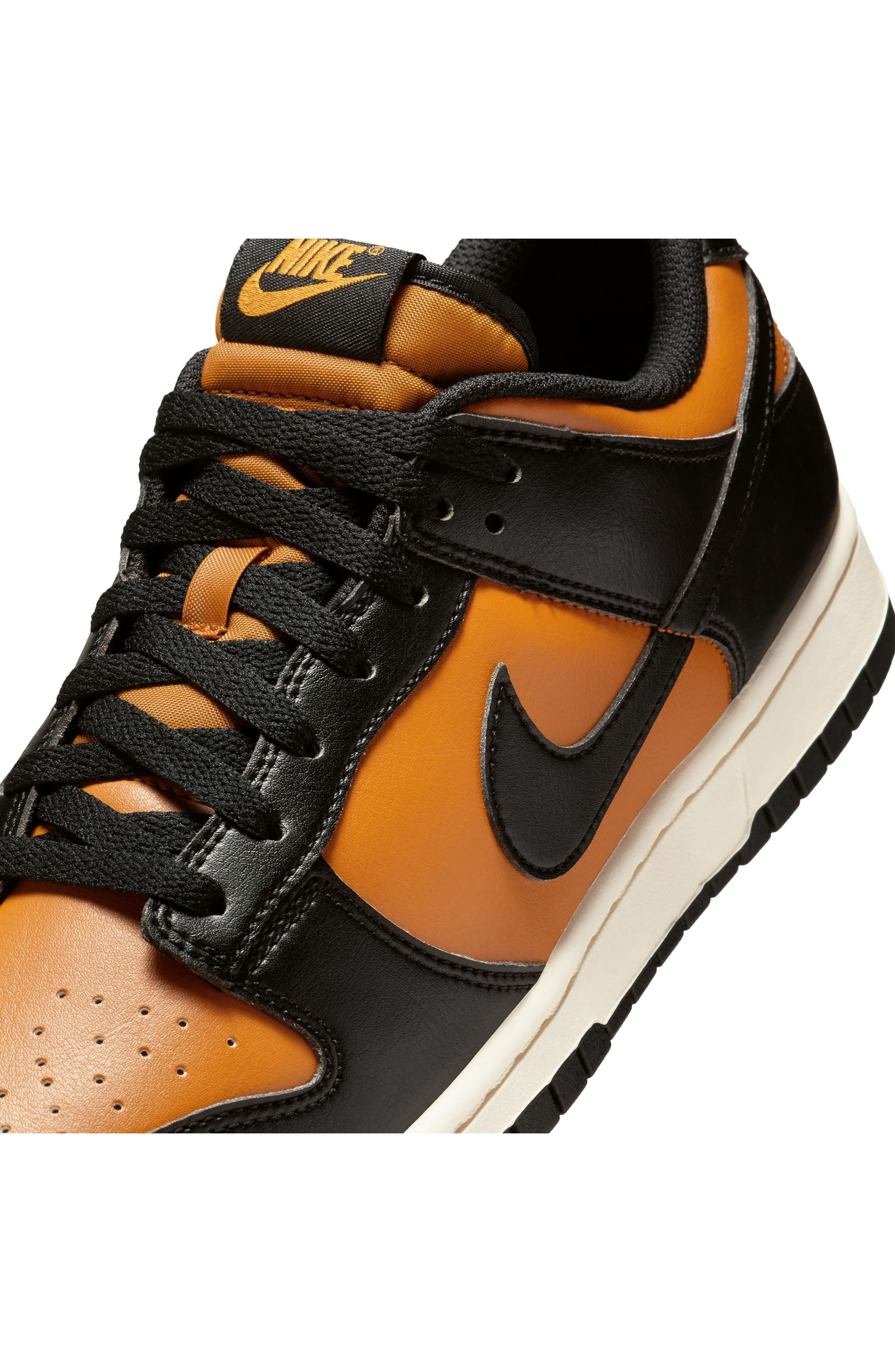 Nike Dunk Low Retro Basketball Sneaker in Desert Ochre/Black at Nordstrom - 7