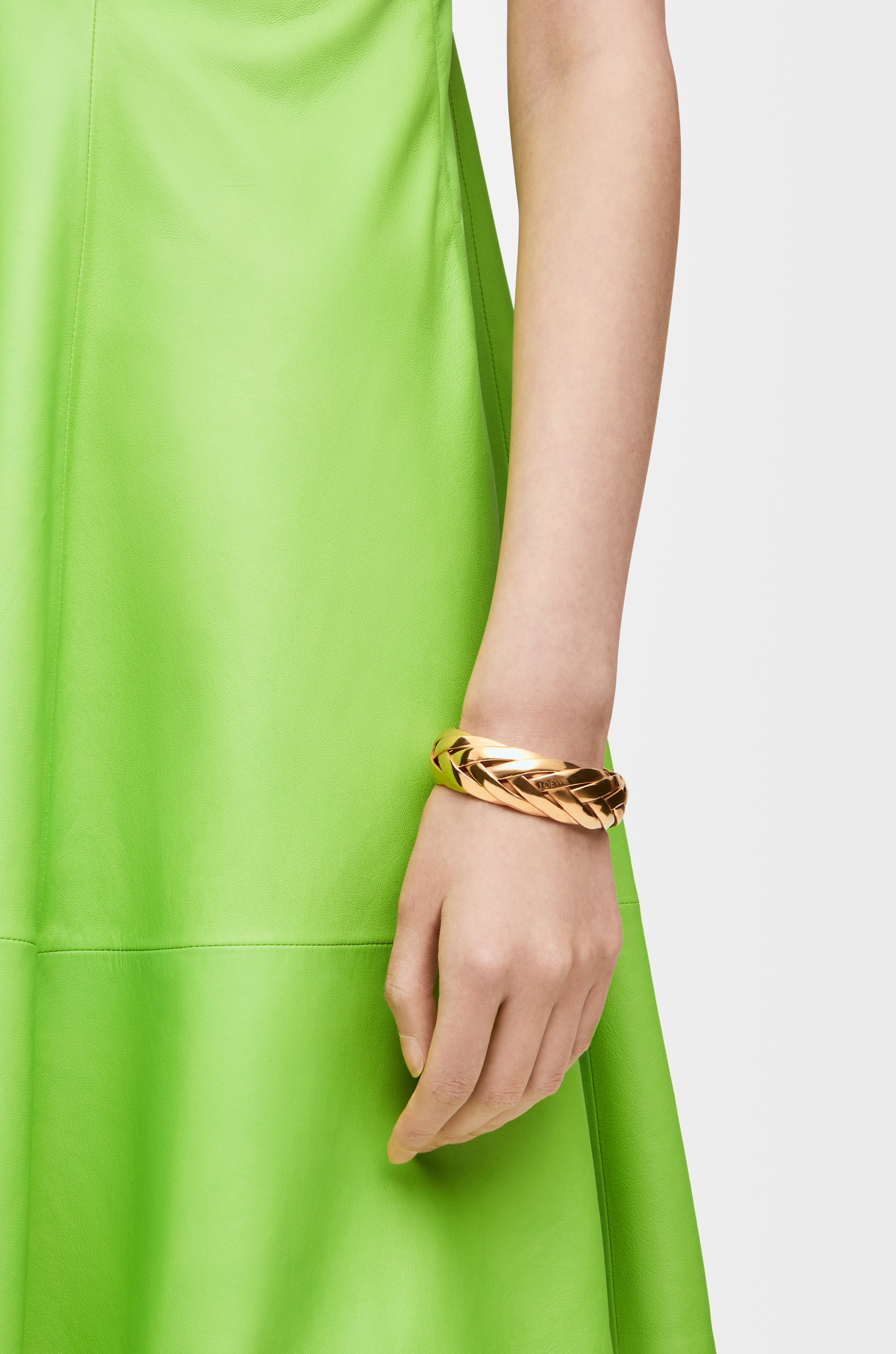 Large braided cuff in sterling silver - 2