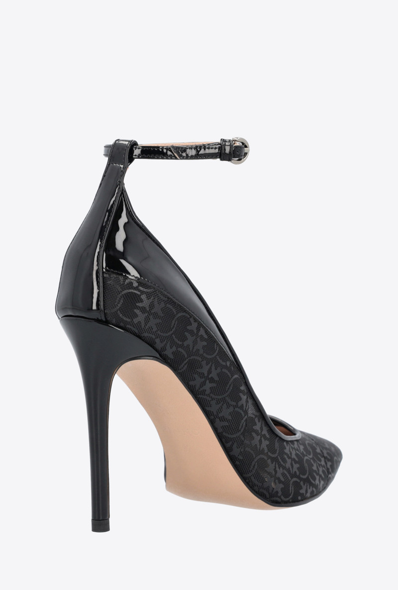 LOVE BIRDS PATENT AND MESH PUMPS 3