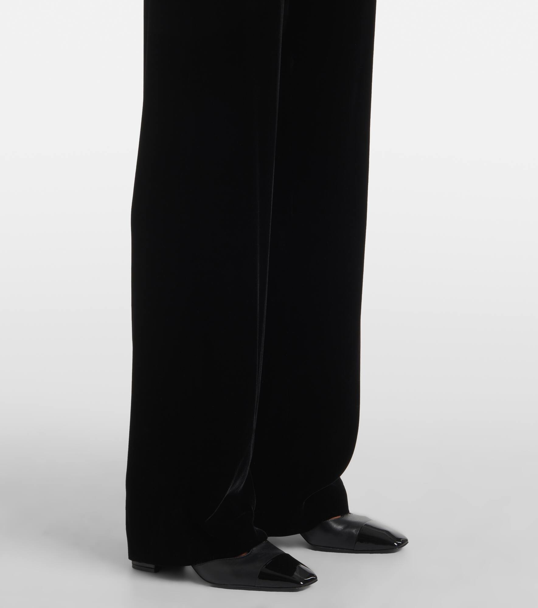 Goldie high-rise velvet wide-leg pants - 6