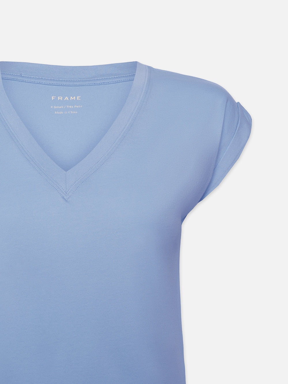 Easy V-Neck Tee in Light Blue - 2