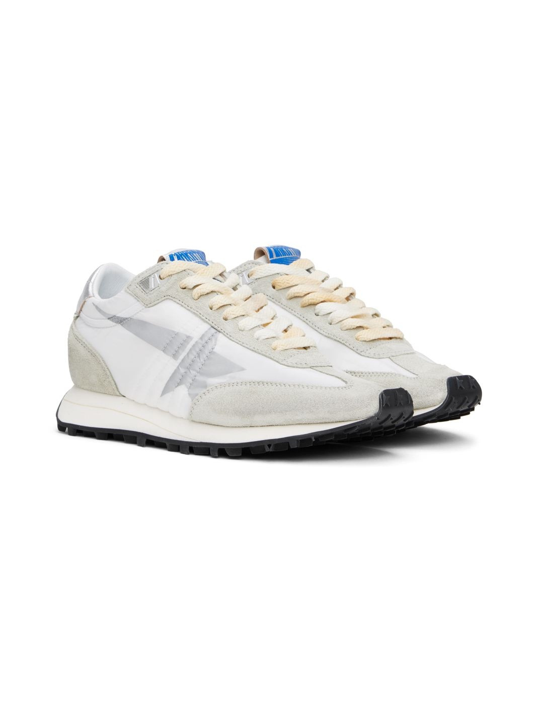 Gray & White Running Marathon M77 Sneakers - 4
