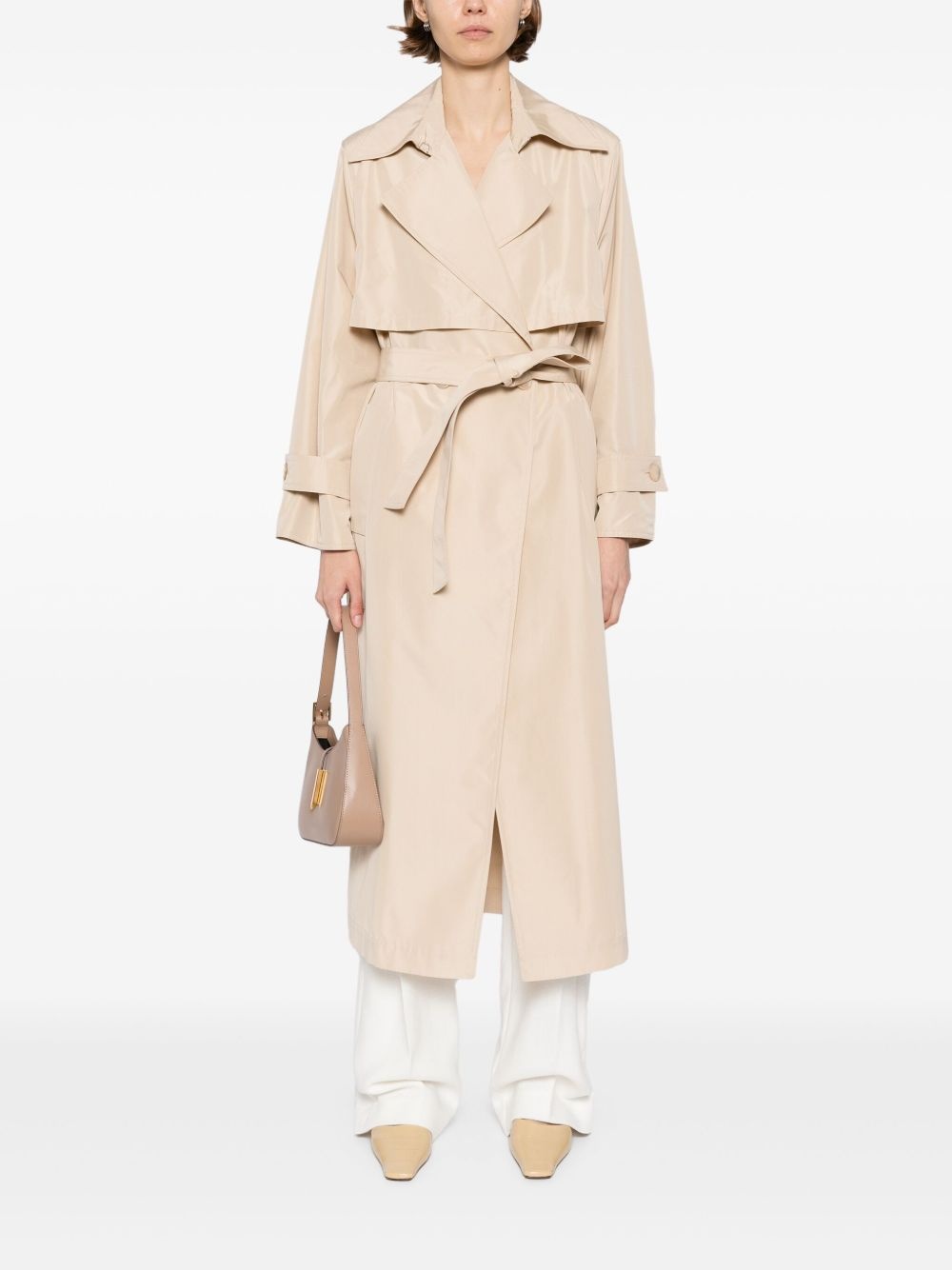 mulberry silk trench coat - 2