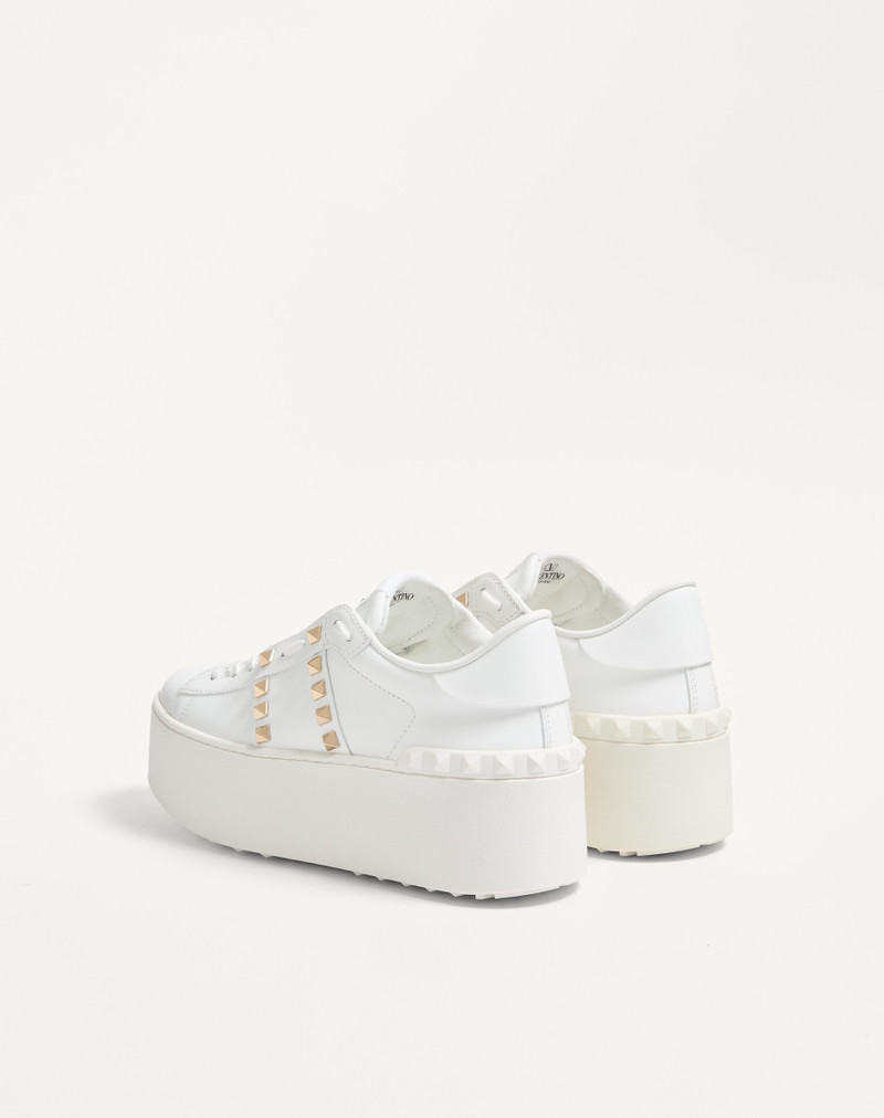 Valentino FLATFORM ROCKSTUD UNTITLED SNEAKER IN CALFSKIN outlook