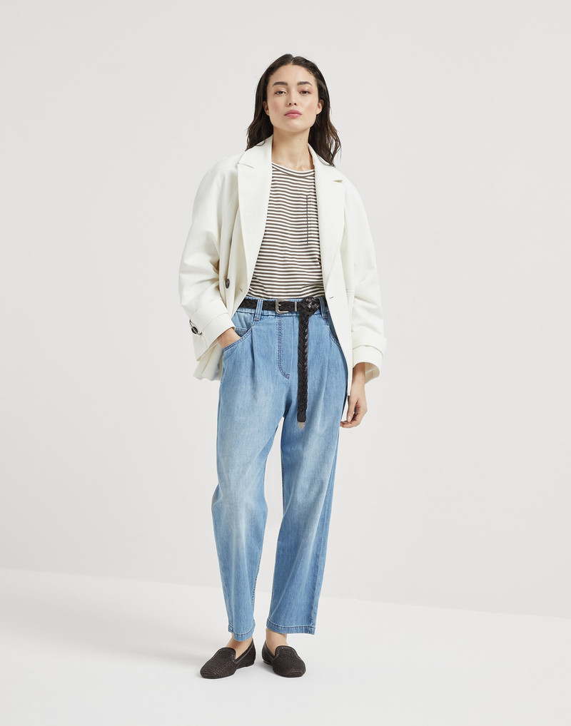 Lightweight denim five-pocket trousers 4