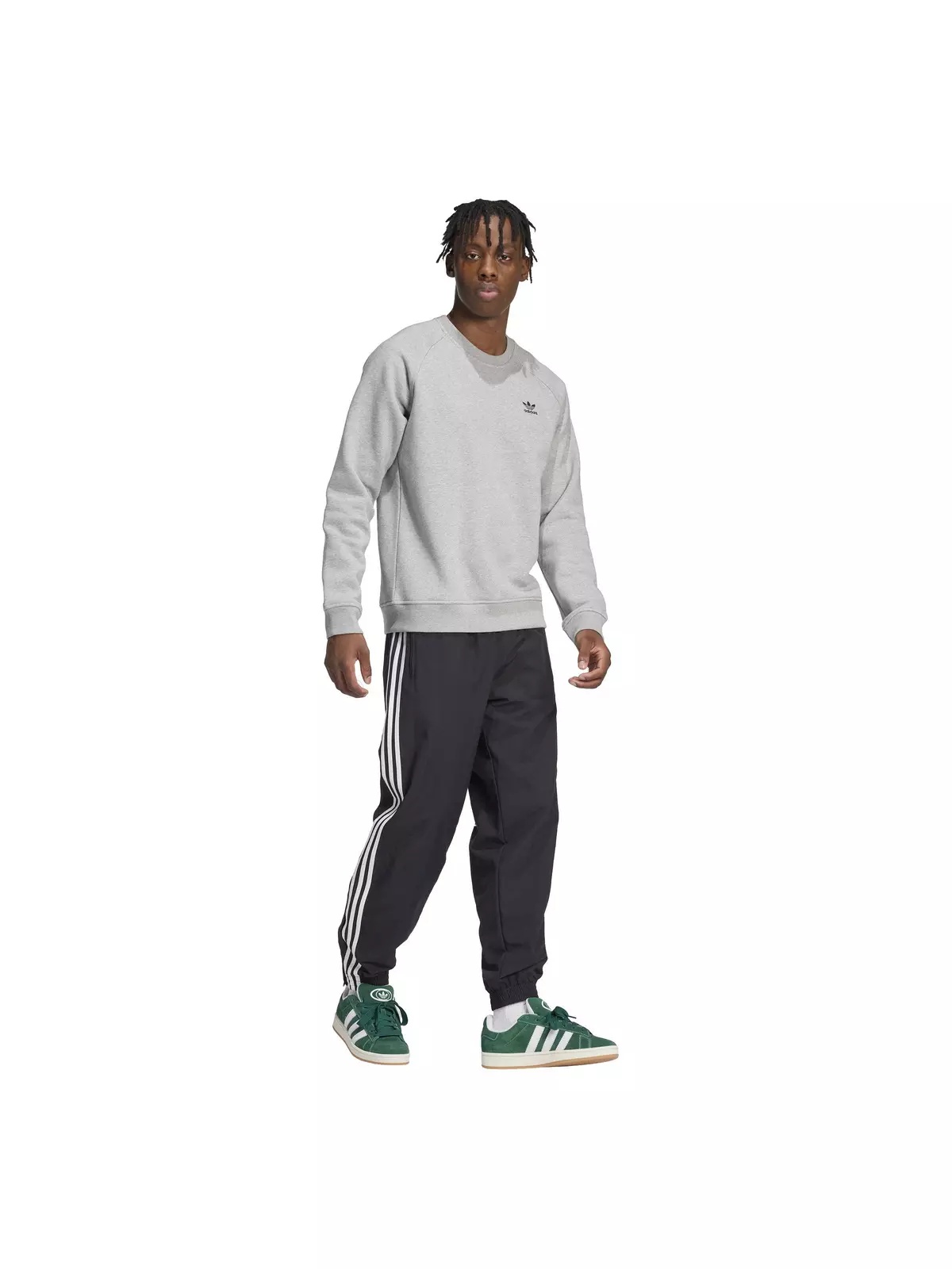 Originals Men's Trefoil Essentials Lifestyle Crew Sweatshirt -Grey - 5