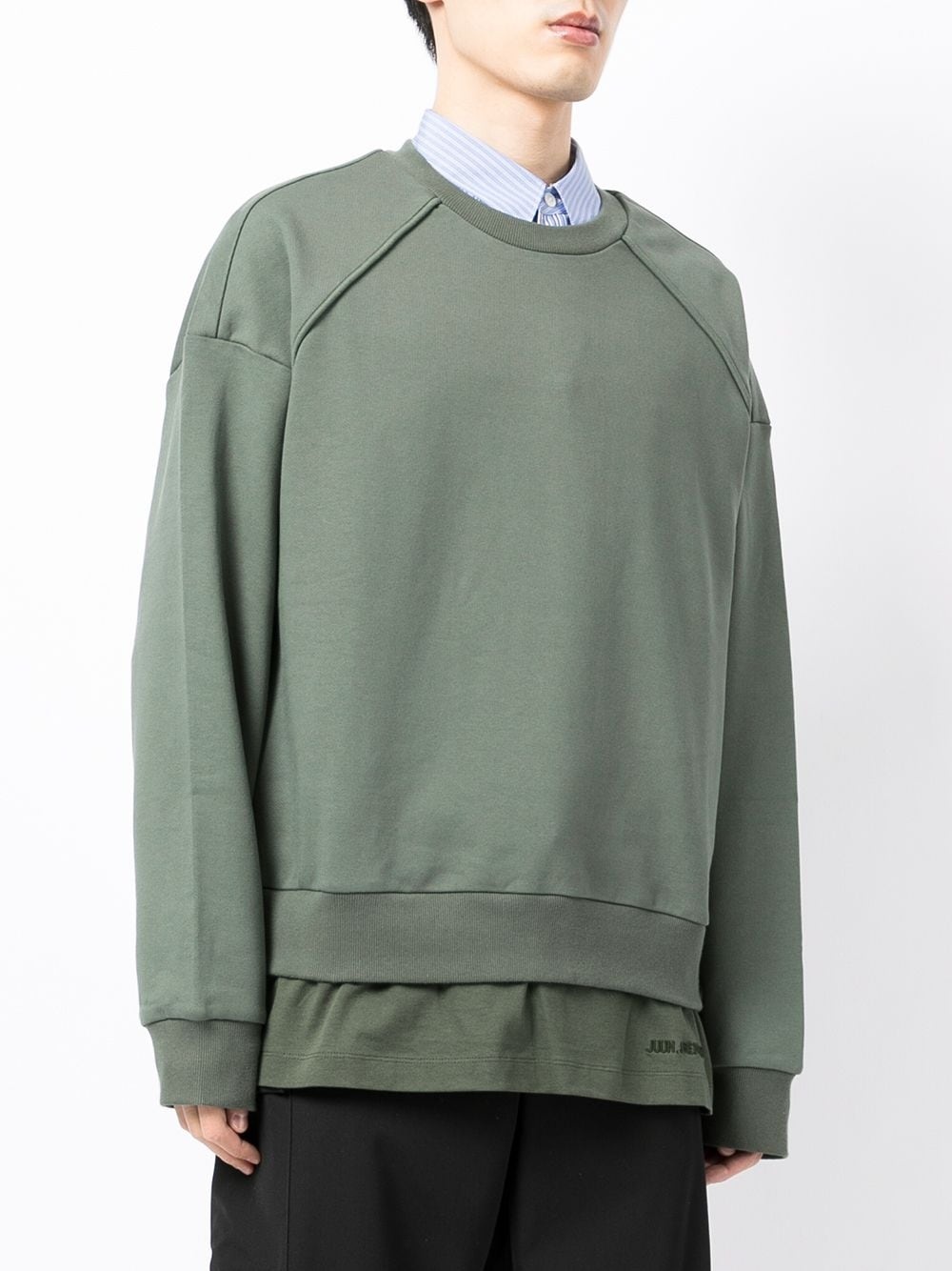 tonal layered sweatshirt - 3