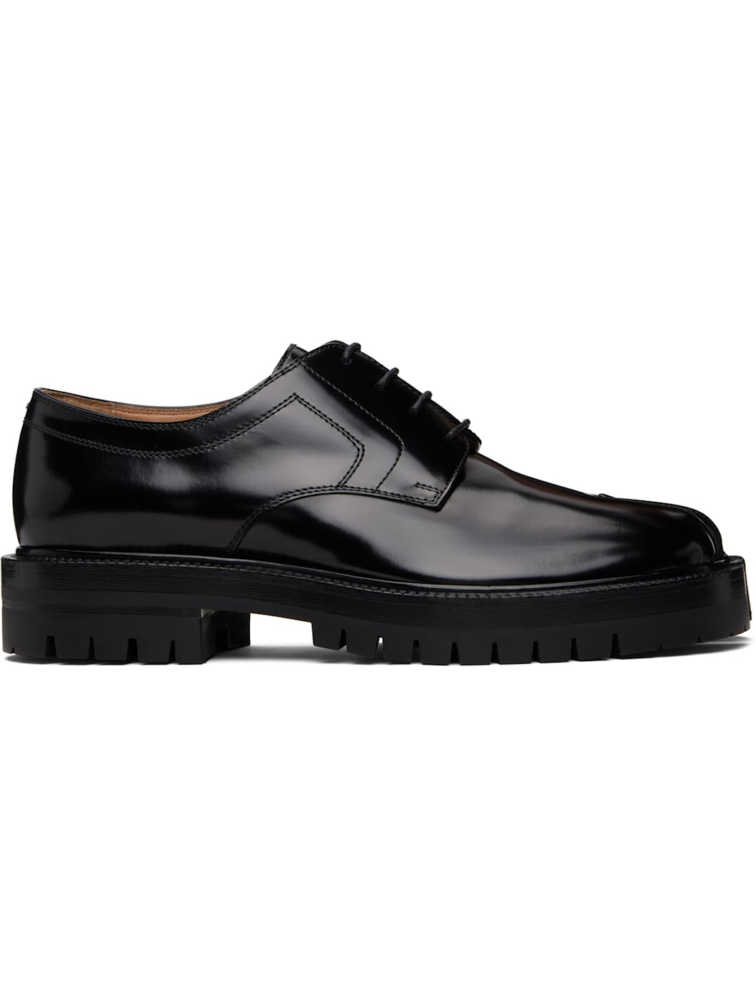 Black Tabi Lace-Up Derbys - 1