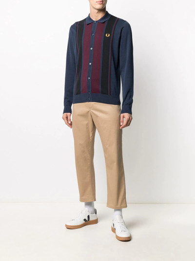 Fred Perry colour-block knitted cardigan outlook