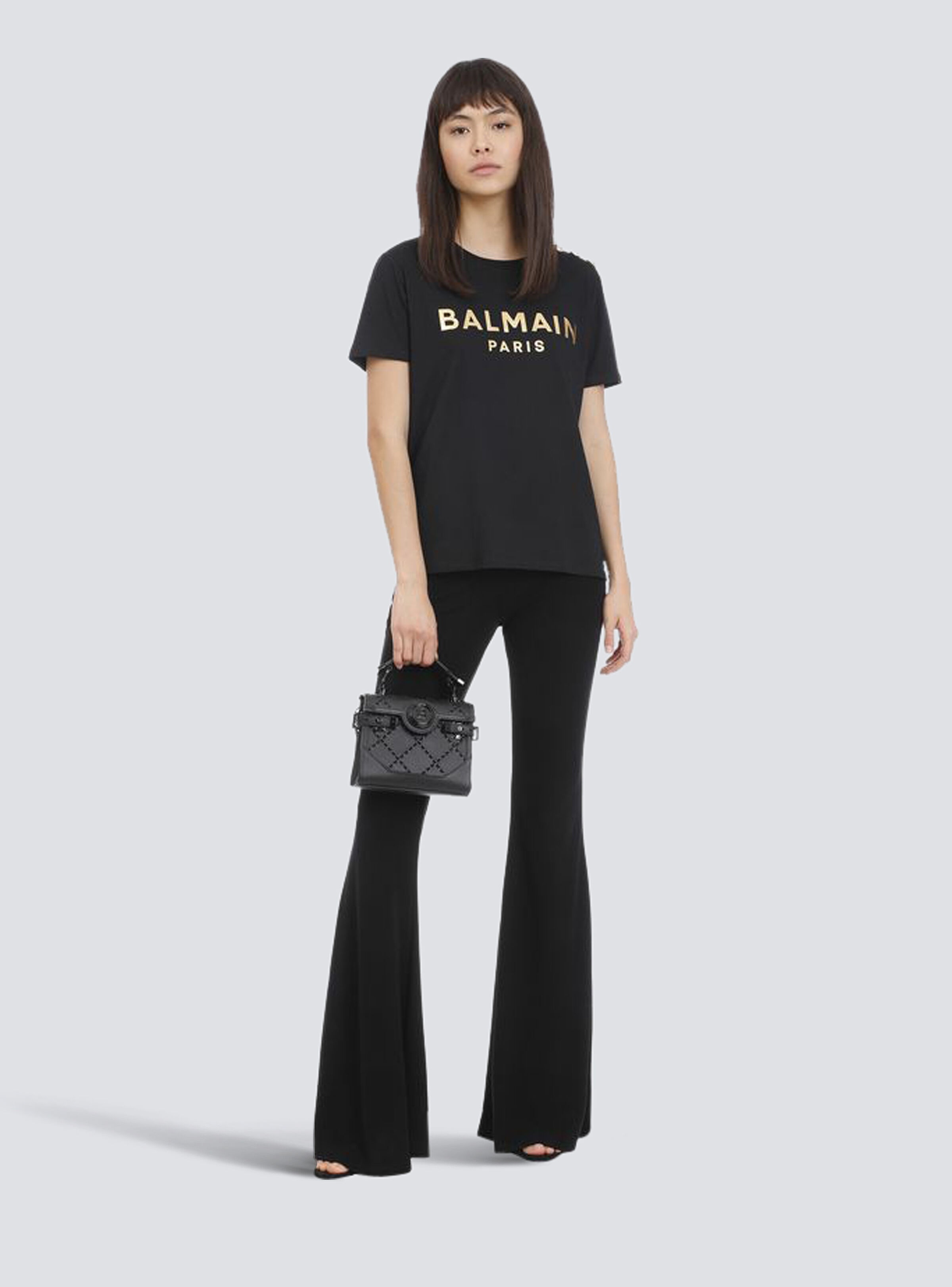 Balmain Cotton T-shirt with Balmain logo print | REVERSIBLE