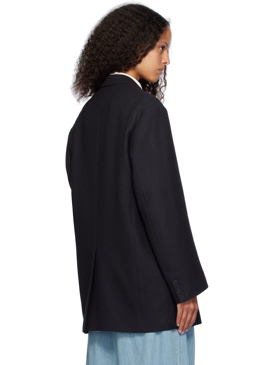 Black Light Melton Blazer - 3