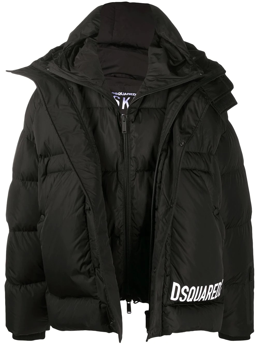 logo padded jacket - 1