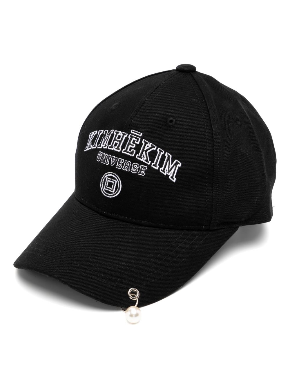 KIMHEKIM キムヘキム　Pearl Pierced BaseballCap Pearl Pierced Baseball Cap (Black)