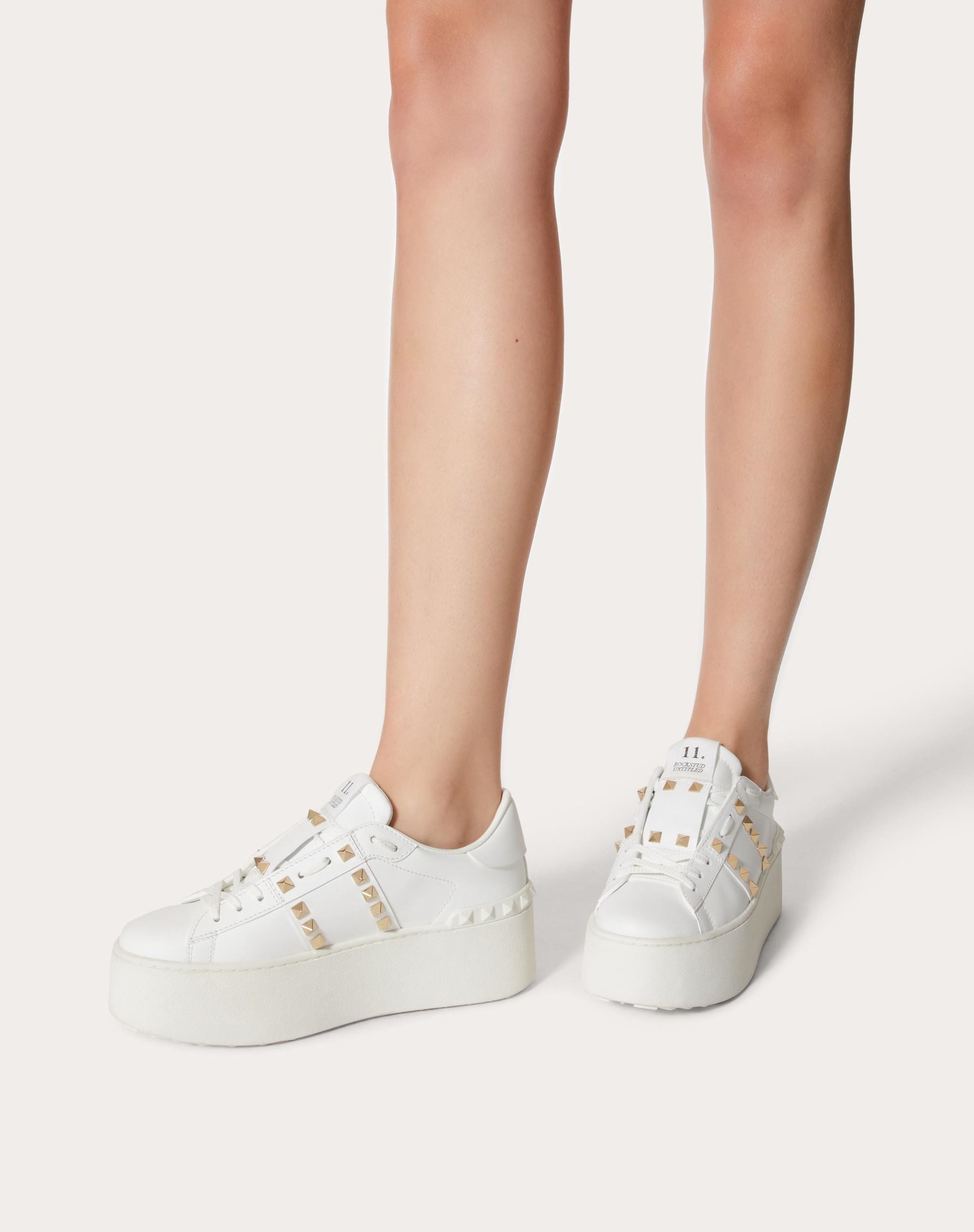 FLATFORM ROCKSTUD UNTITLED SNEAKER IN CALFSKIN - 6