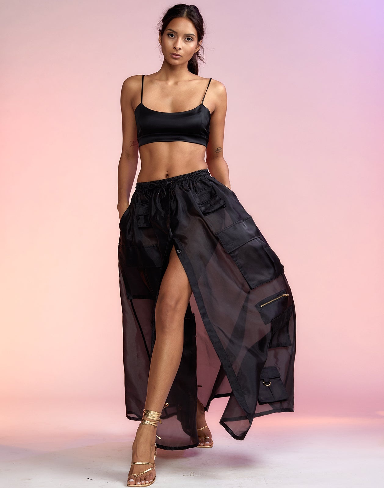 Organza Cargo Skirt - 2