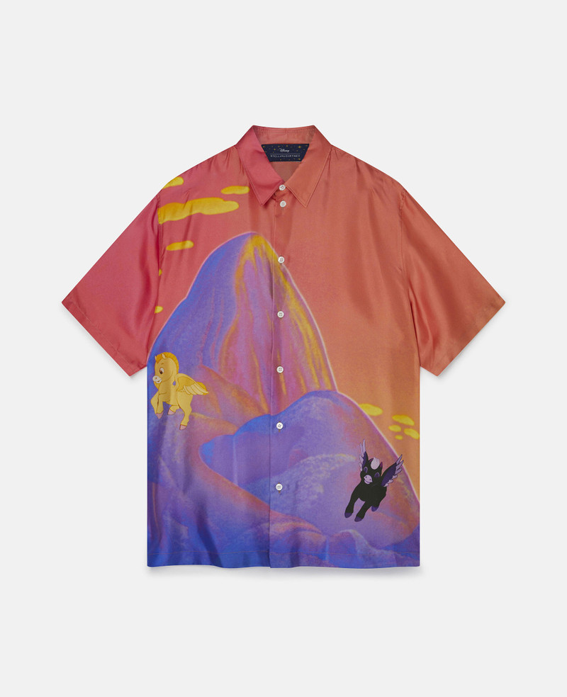 Fantasia Landscape Print Silk Shirt 1